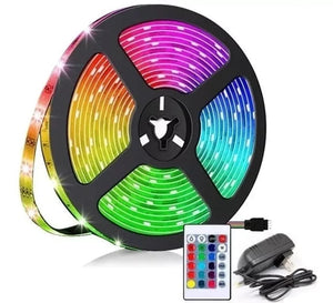 CINTA LUZ LED RGB MULTICOLOR POR 5 MTS.